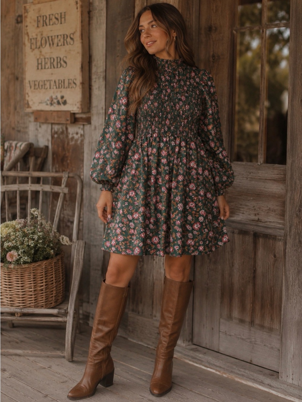 MISA Jessa Evergreen Dress